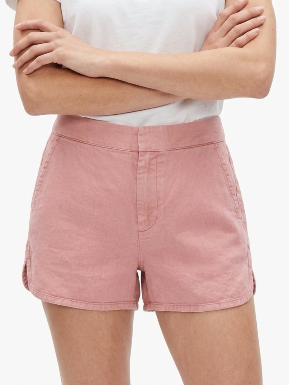 LEVEL 99 | NEW Starfish Pink Linen Tencel Shorts with Pockets Women’s Size 30